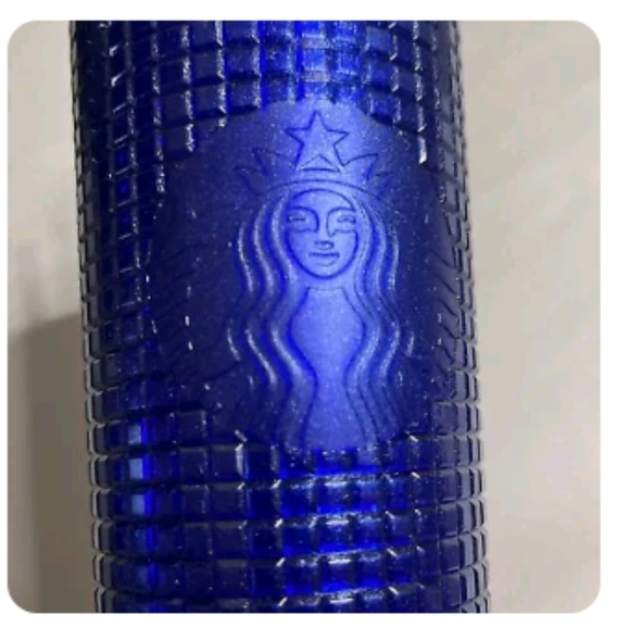 SALE!! 2 FOR $30 Starbucks Blueberry Pearl Grid Glitter Venti 24 oz Tumbler Cup - Picture 11 of 12